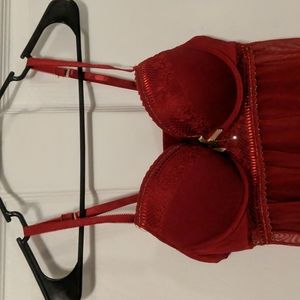 👗 Red See-Through Slip